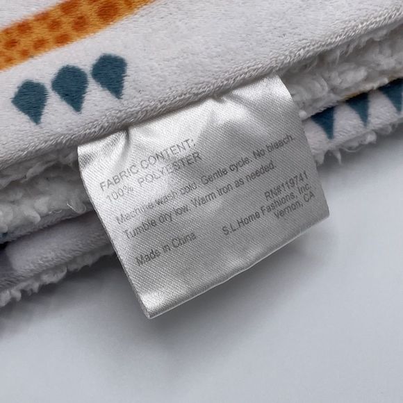 Little Dreams Safari Baby Blanket White Plush Sherpa Animals Reversible 30x36 - Picture 3 of 3